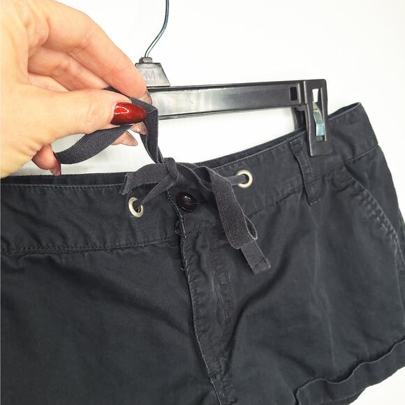 Vintage Y2K Anchor Blue Shorts 7 Low Rise Micro Mini Chino Preppy Flap Pockets - Picture 7 of 9